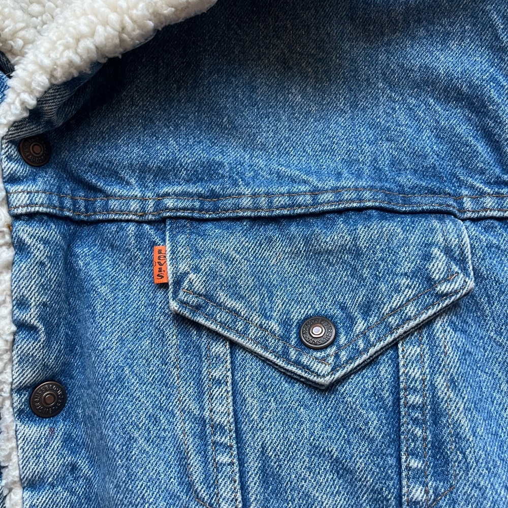 Levis orange tab sherpa and denim trucker jacket - Picture 5 of 8
